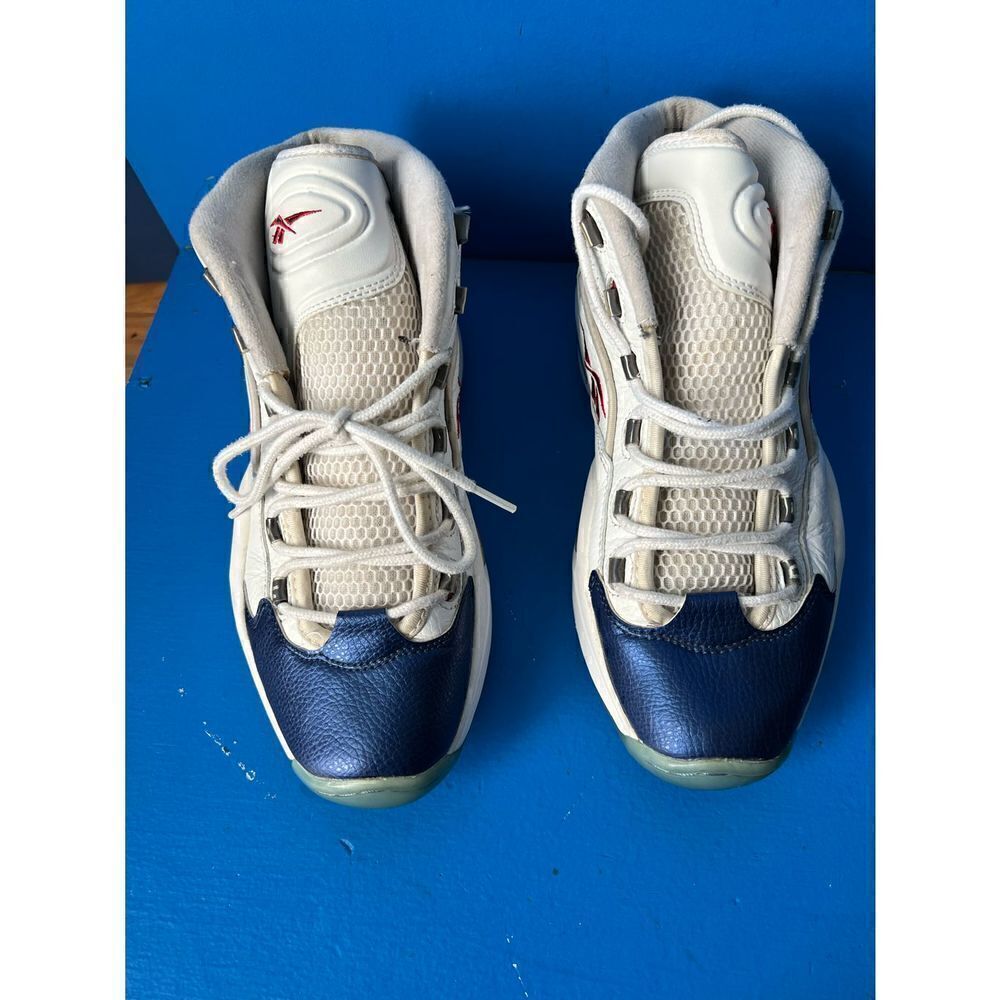 Reebok Question Mid 2016 Blue Toe Size 10 - Picture 3 of 6
